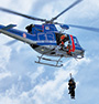 ヘリコプターによる救出訓練